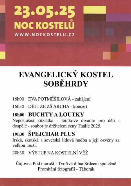Noc kostelů 23.5.2025 v Soběhrdech